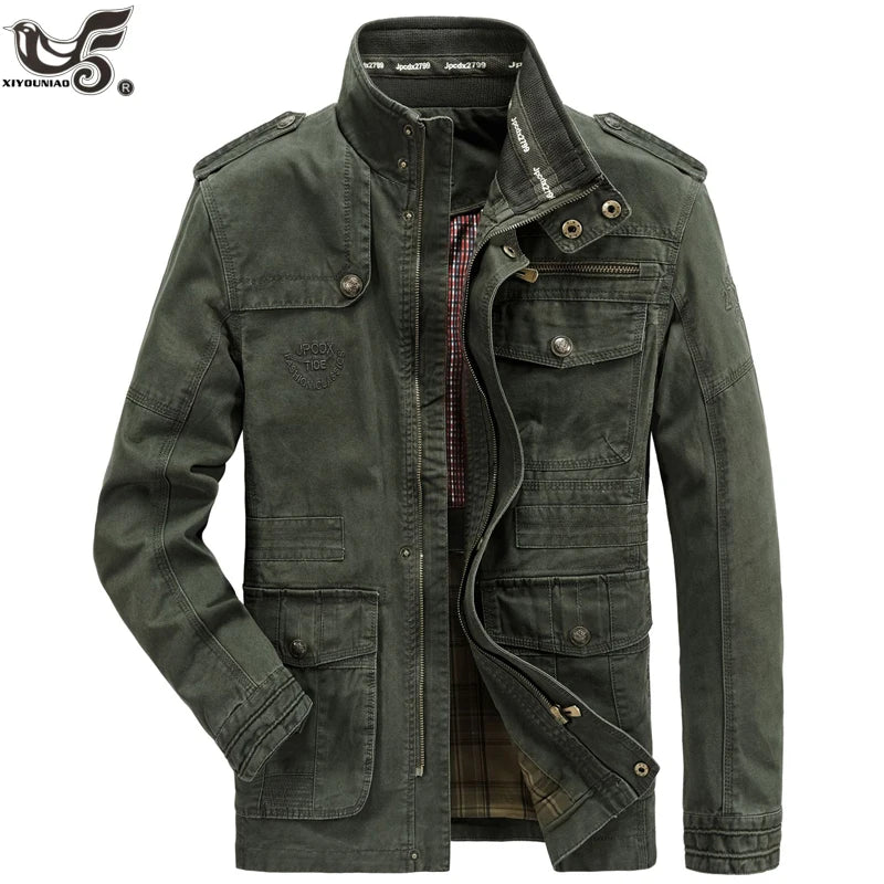 New Brand Military Jacket Men 100% Cotton Pilot Jacket Coat Men's