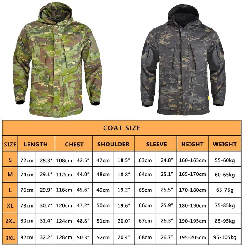 HAN WILD M65 Tactical Jacket Hiking Camping Safari Hoodie