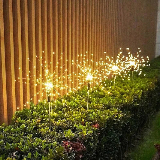 Outdoor Solar Lights Solar Fireworks 90/120/150 New Year Lights