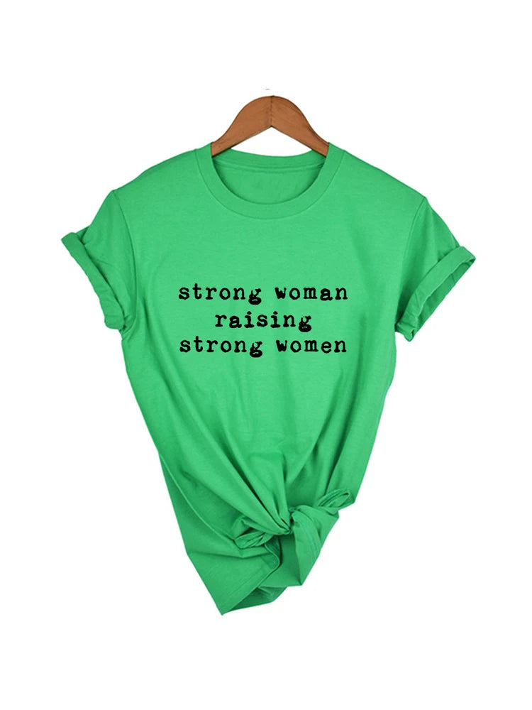 Strong Woman Raising Strong Women Mom Shirts Inspirational Shirt for Mom