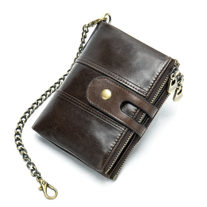 RFID Genuine Cowhide Leather Luxury Purse Men Good Quality Small Mini Leather