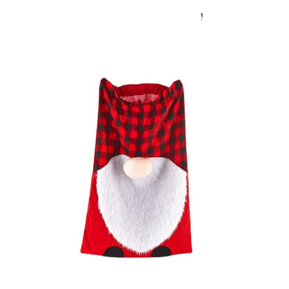 Santa Christmas Large Gift Bags Large Fabric Draw String Gift Bag Red Big