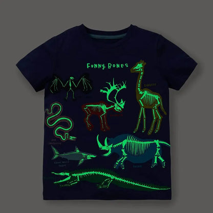 Little Maven 2024 Boys Clothes Luminous Dinosaur Baby Boys Sweatshirts