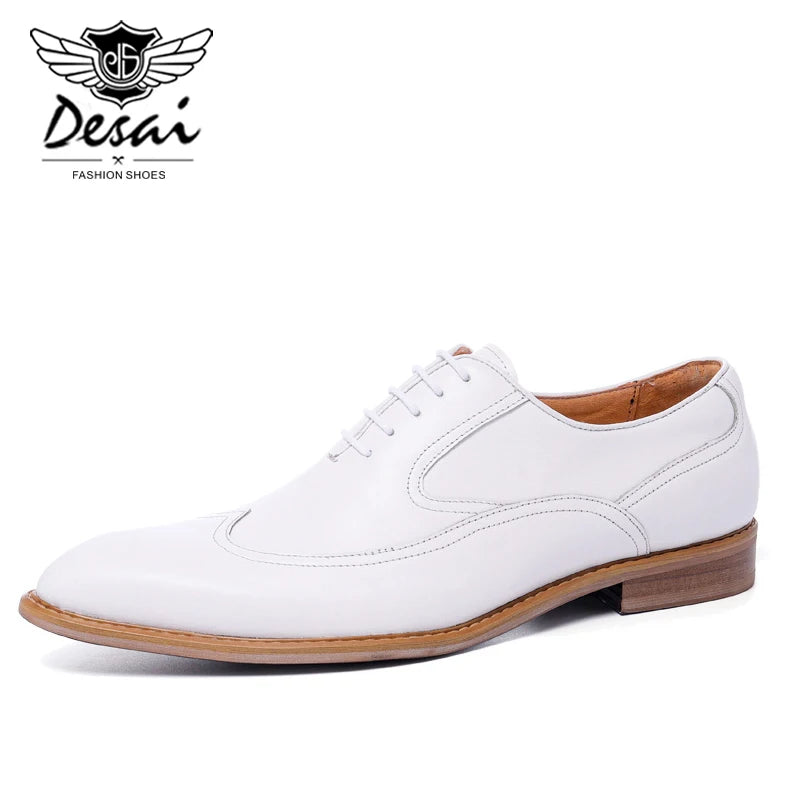 Desai New Style Leather Shoes Men's Business Dress Breathable Leather Shoe