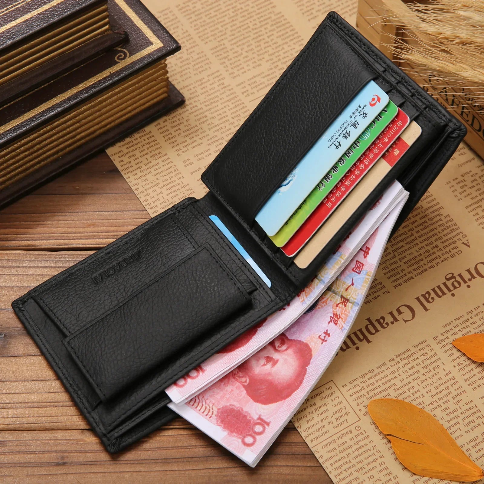 Genuine Leather Mens Wallet Premium Product Real Cowhide