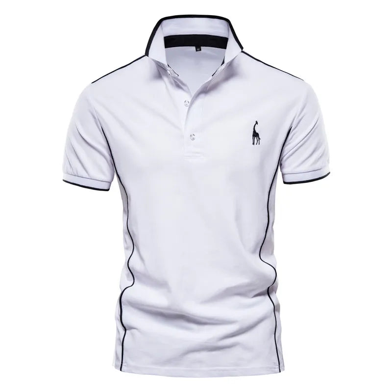 2021 New Summer Cotton POLO Shirt Men Turn Down Collar Casual Social Style