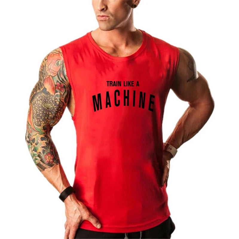 Fitness Tank Top Men Bodybuilding Clothing Gym Stringer Vests Mens Sleeveless