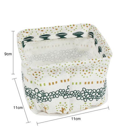 Linen Desktop Storage Box Waterproof Toy Sundries Storage Basket Cosmetic