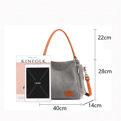 Casual Canvas Women Shoulder Crossbody Bags for Women 2021 High Quality