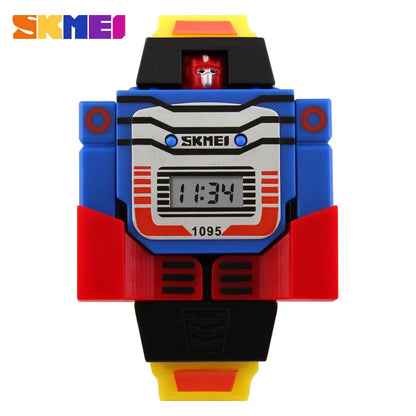 SKMEI Kids Watches LED Digital Children Cartoon Sports Watches Robot