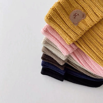 Korea Spring Autumn Kids Boys Hat Candy Color Baby Boys Knit Hat Baby Girls