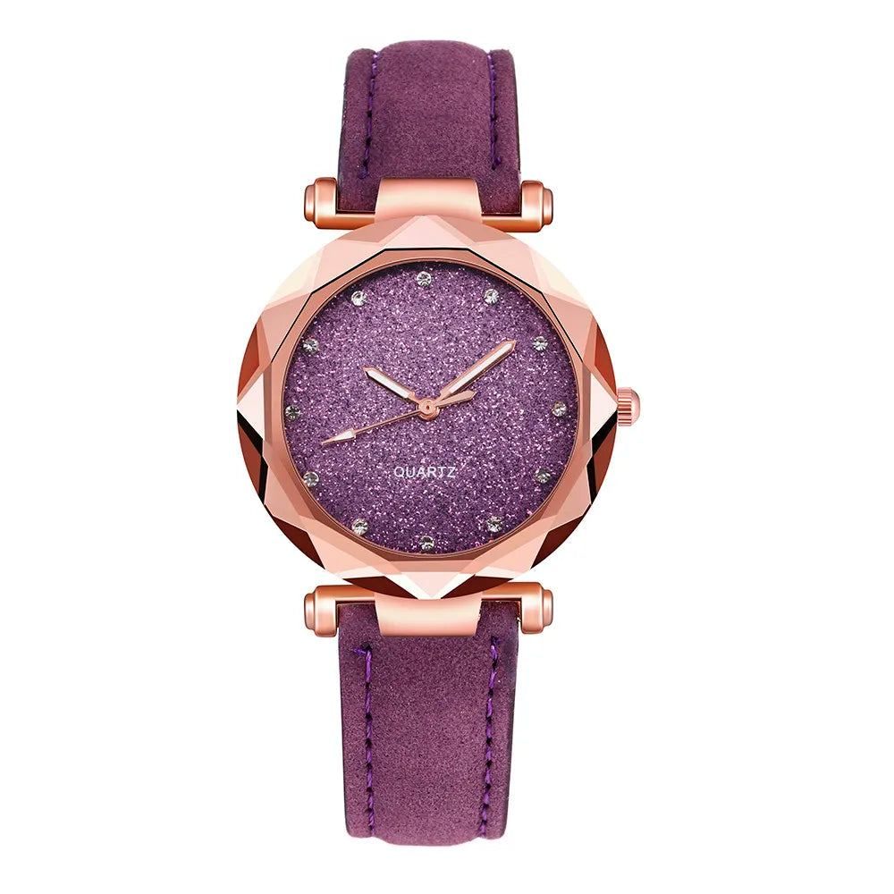 Fashion Luxury Watch Men Women Stars Little Point Frosted Quartz Watch