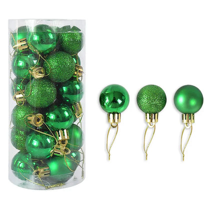 3cm 24pcs New Year Balls Decorations for Tree Hanging Bauble Ball New Year