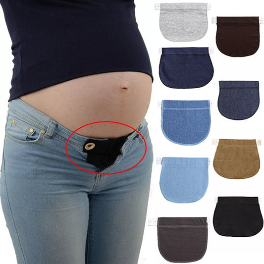 Women Adjustable Elastic Maternity Pregnancy Waistband Belt Waist Extender pants