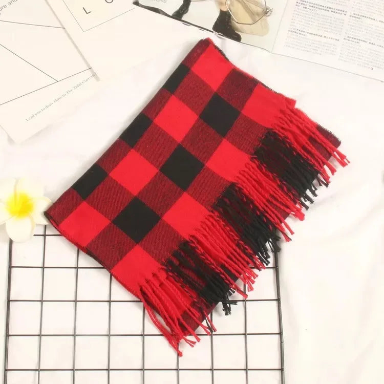 Autumn and Winter Children's Scarf British Plaid High-Grade