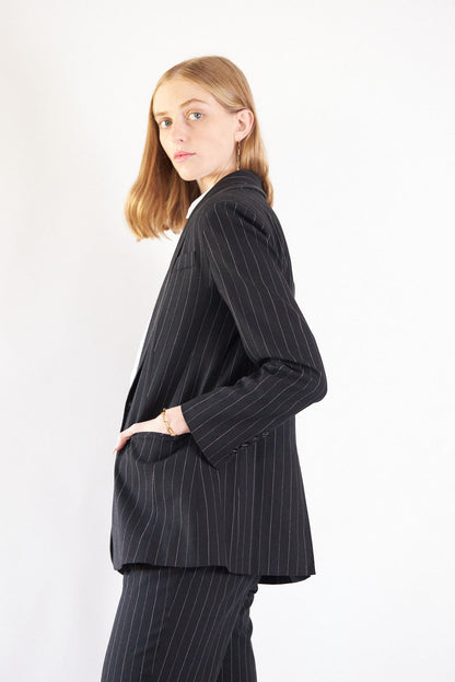 Power Woman- Black/White Stripes Jacket