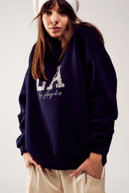 Los Angeles Oversized Sweat in Navy