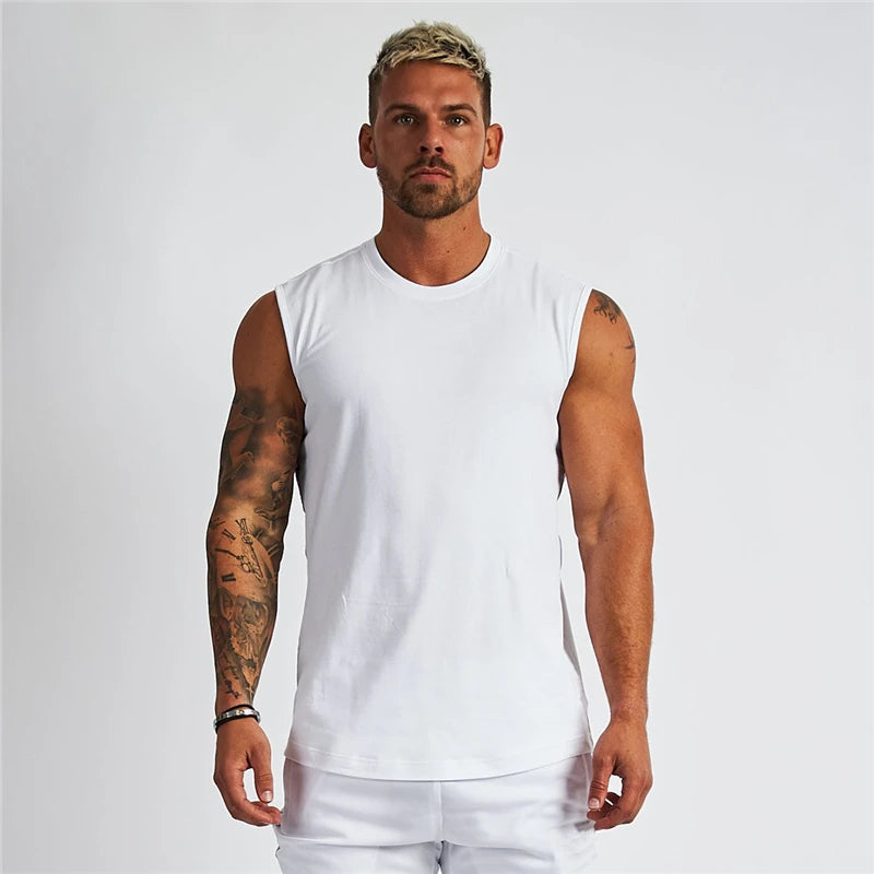 Brand Bodybuilding Stringer Singlets Gym Tank Top Men Fitness