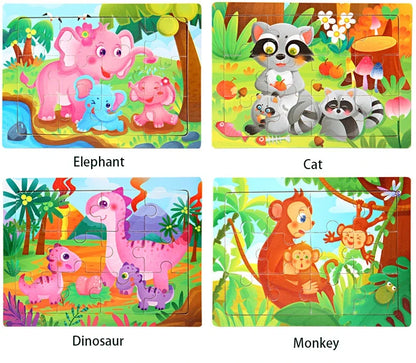 Mini Size 15*10CM Kids Toy Wood Puzzle Wooden 3D Puzzle Jigsaw for Children