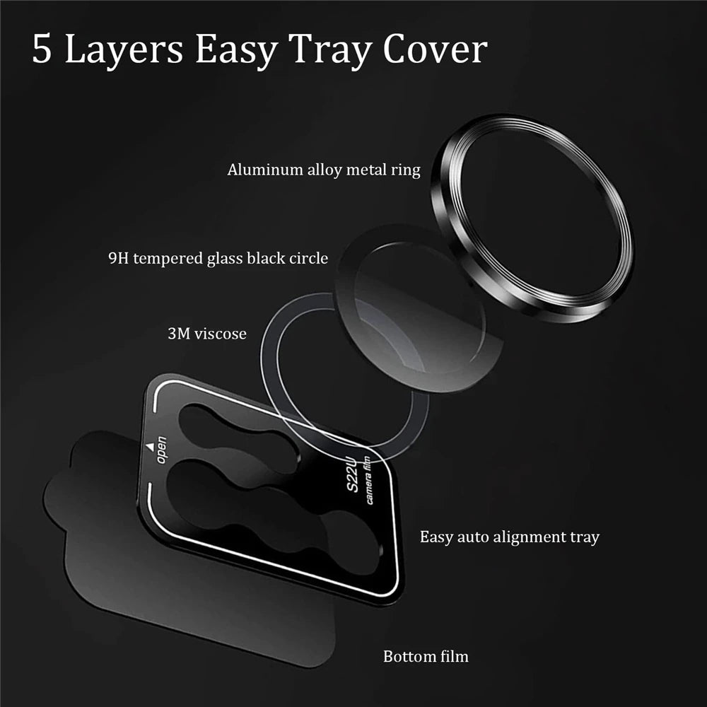 For Samsung S24 S23 Ultra Camera Lens Protector Aluminum Alloy Metal Tempered