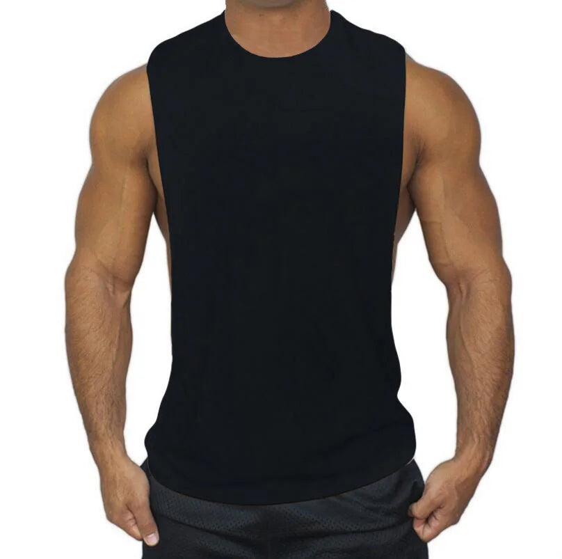 Muscleguys Mens Workout Tank Tops Fitness Bodybuilding Clothing Low Cut Armholes