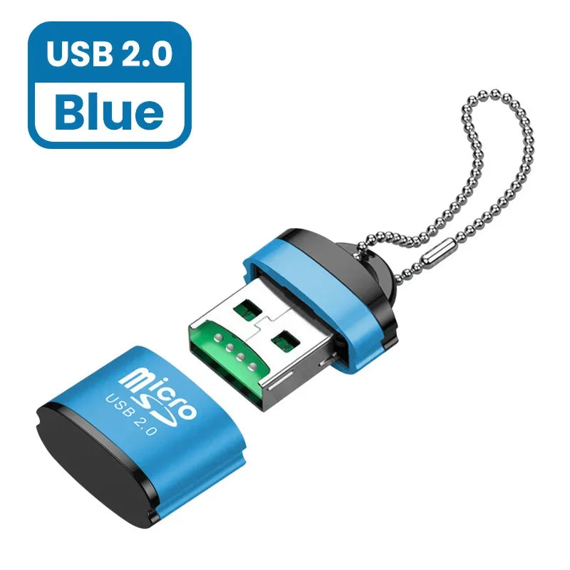 USB 2.0 Micro SD/TF Card Reader 480Mbps Mini Mobile Phone Memory Card Reader