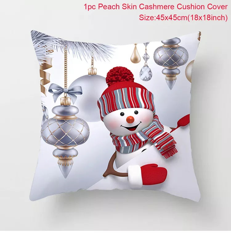 Merry Christmas Cushion Cover Christmas Decorations for Home 2024 Christmas