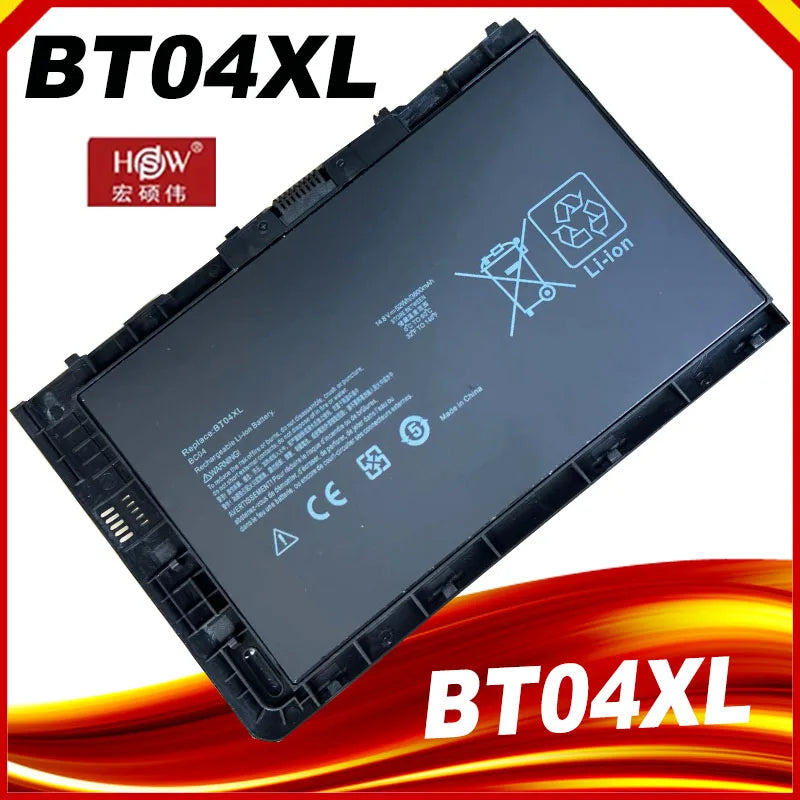 52WH BT04 BT04XL 14.8V Laptop Battery for HP ELITEBOOK FOLIO