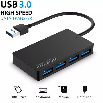 1pc High Speed USB 2.0/3.0 HUB Multi USB Splitter 4 Ports Expander Multiple USB