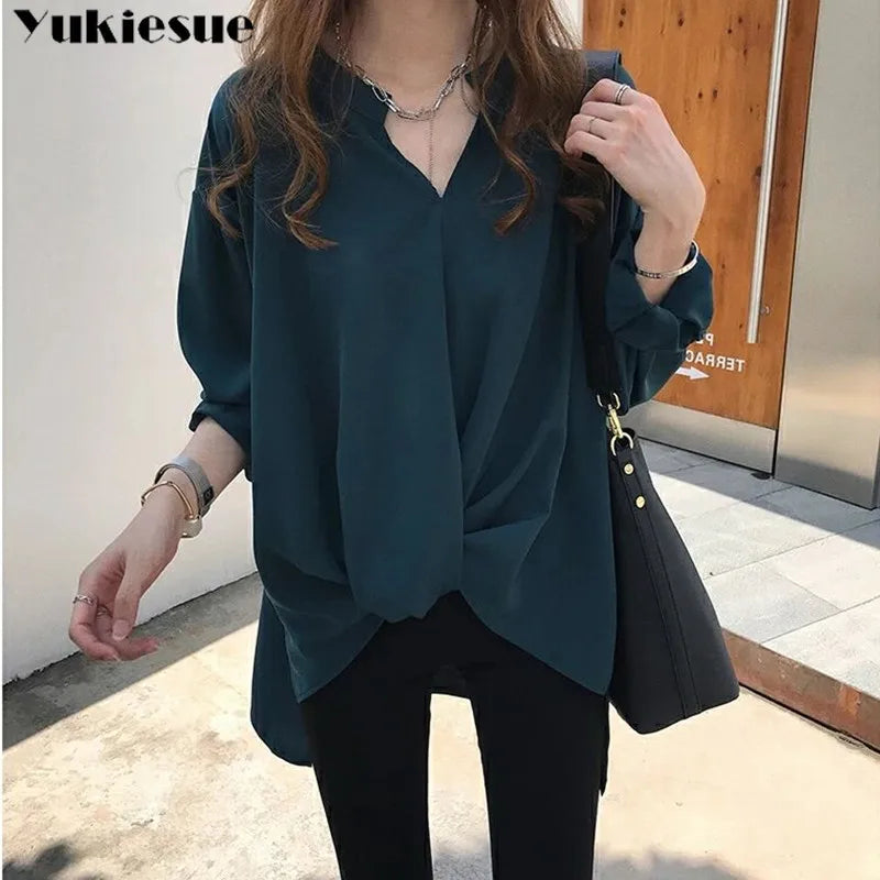 OL Office Long Sleeve 2022 Summer Women's Shirt Blouse for Women Blusas Womens