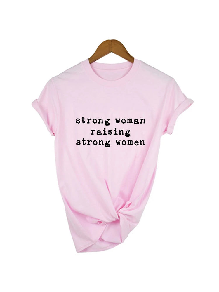 Strong Woman Raising Strong Women Mom Shirts Inspirational Shirt for Mom