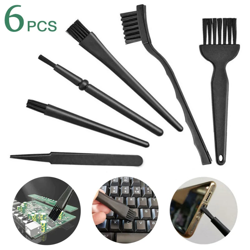 6pcs Anti-Static Keyboard Cleaning Brush Kit Laptop PC Mainboard Computer