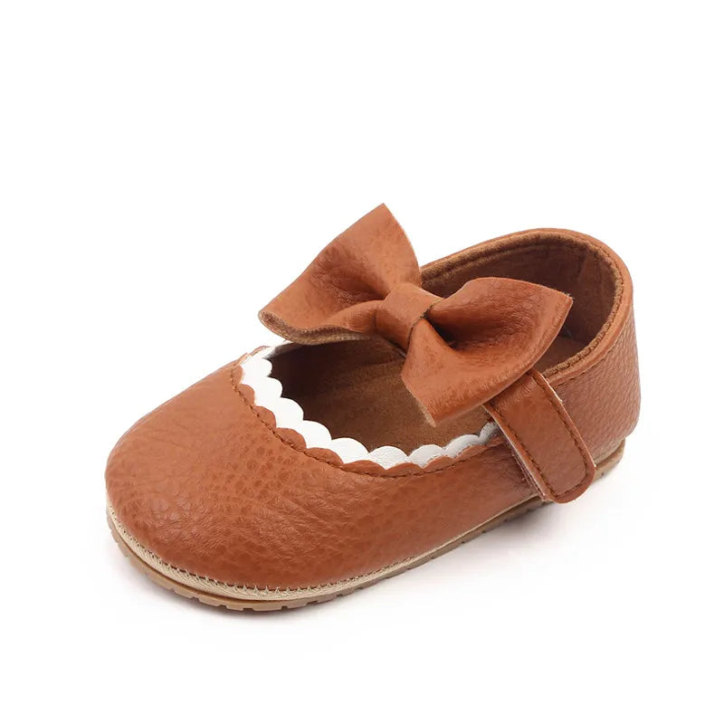 Big Bow Princess Shoes for Newborn Babies Non-Slip Baby