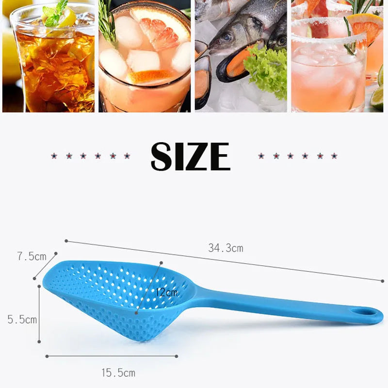 Vegetable Strainer Cooking Shovels Vegetable French Fries Strainer Scoop Nylon