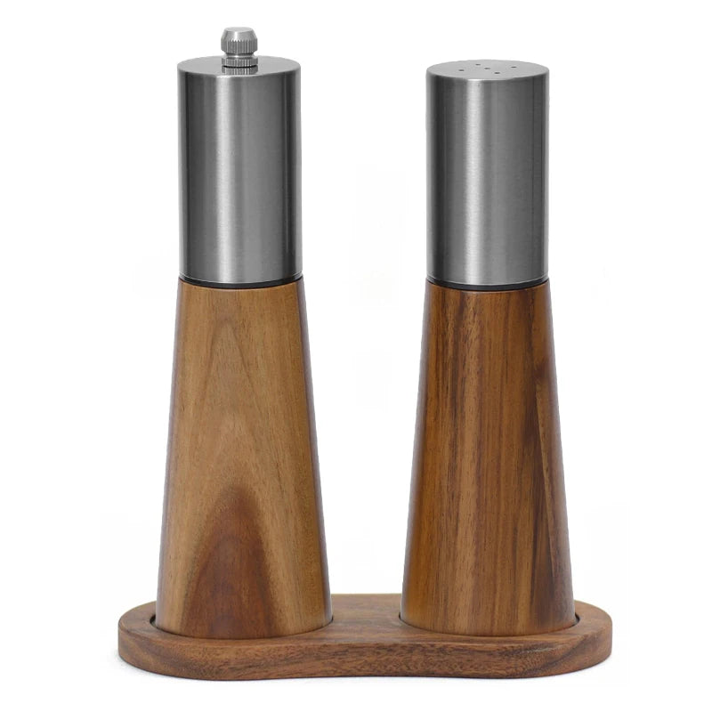 Leeseph  Wood Pepper Mill and Salt Shaker Set, Kitchen Gadgets