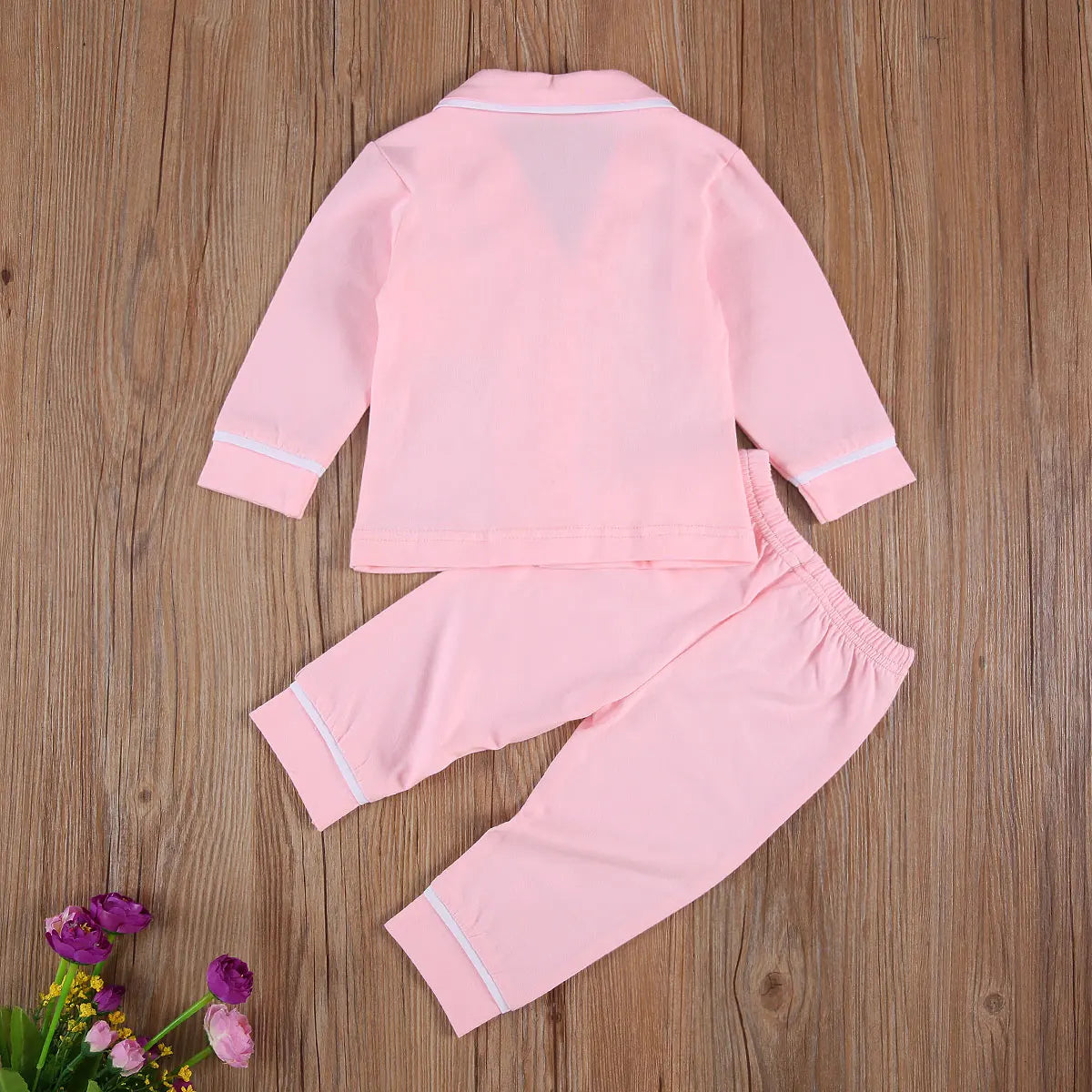 Infant Kids Baby Girls Boys 2Pcs 100% Cotton Pajama Sets Long Sleeve Jacket