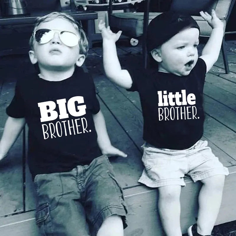 T-Shirts Big Brother&Little Brother Kids T-Shirt Birthday Shirts