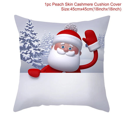 Merry Christmas Cushion Cover Christmas Decorations for Home 2024 Christmas