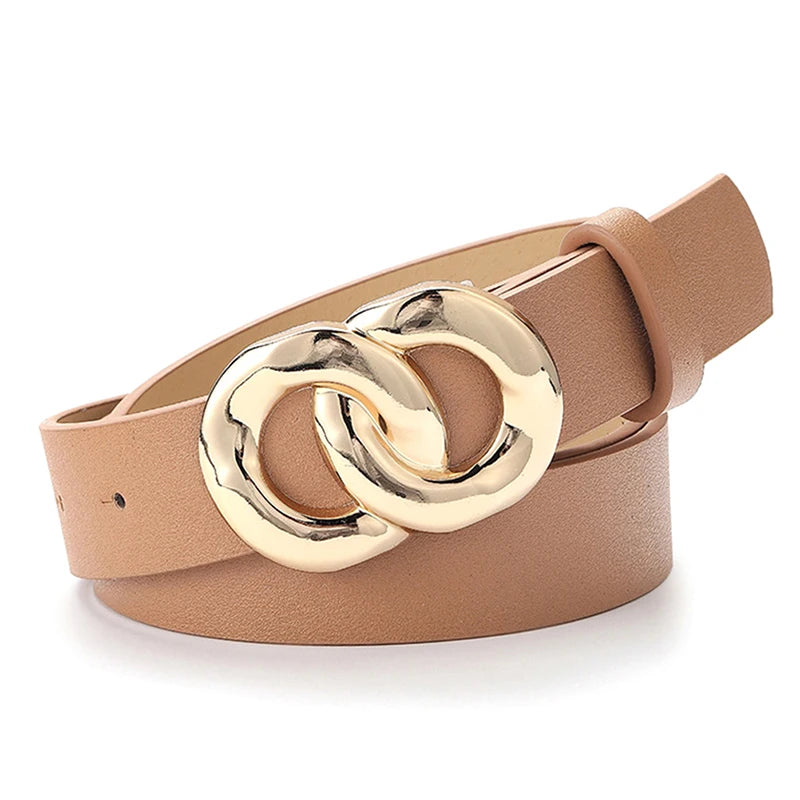 Pu Leather Belt Women Waist Luxury Black Belts for Jeans Dresses Woman