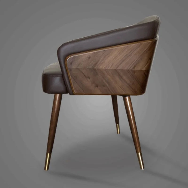 Modern Minimalist Dining Chair for Kitchen Furniture Luxury Wooden Finish