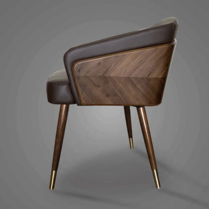 Modern Minimalist Dining Chair for Kitchen Furniture Luxury Wooden Finish