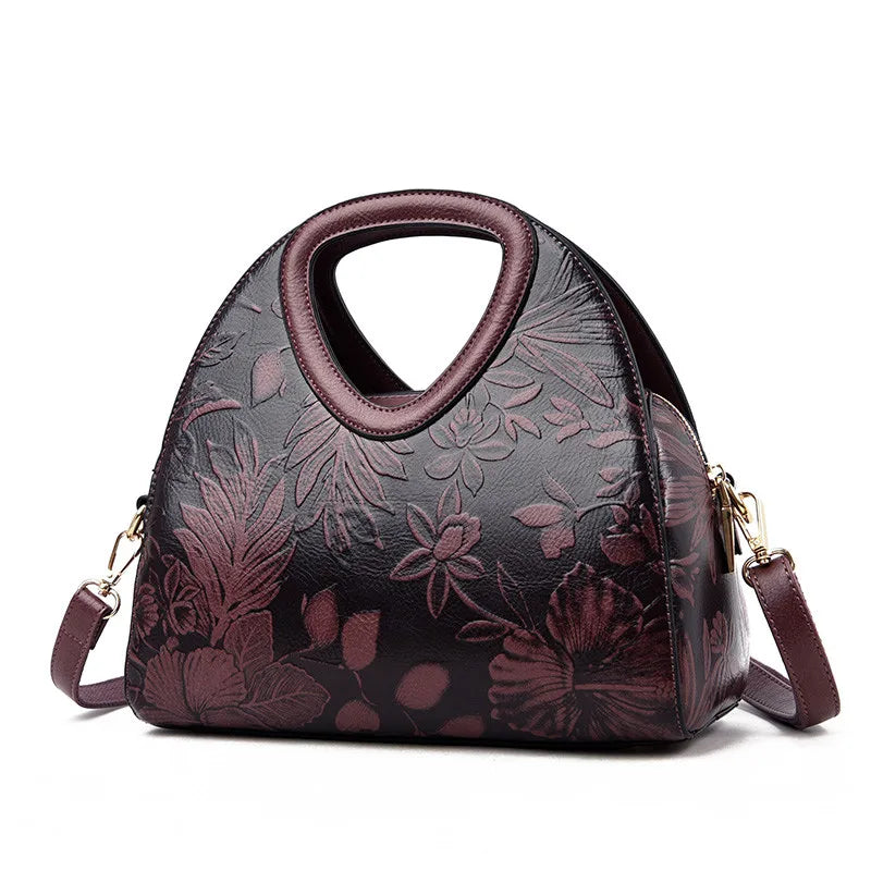 Women Leather Handbags Female Ladies Hand Hobos Bag Mother Shoulder Bag Chinese