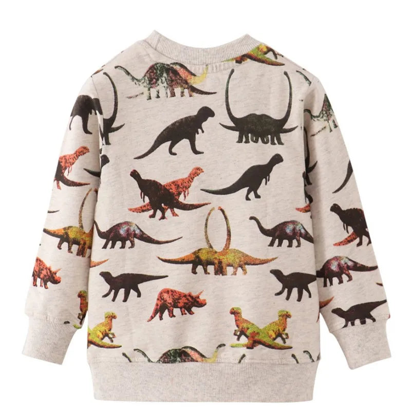 Children Sweatshirts Cotton Dinosaurs Boys Girls Tees Tops New 2019 Autumn