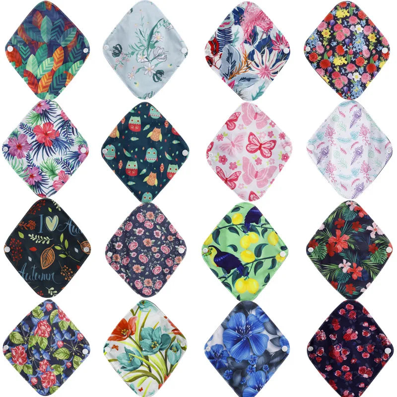 [10Pcs Reusable Pads Bamboo Charcoal Pads Sanitary Pads Washable Panty