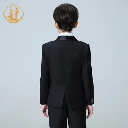 Spring Autumn Formal Boys Suits for Weddings Children Party Host Costume