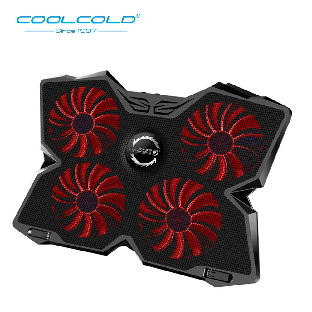 Laptop Cooling Pad Notebook Gaming Cooler Stand With Four Fan and 2 USB Ports