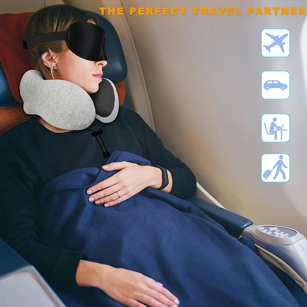 U Shaped Memory Foam Neck Pillows Soft Travel Pillow Massage Neck Pillow