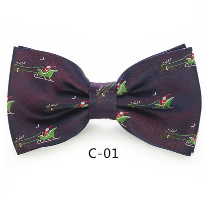 JEMYGINS Christmas Bow Ties for Mens Shirt  Snowflake Christmas Tree Pattern