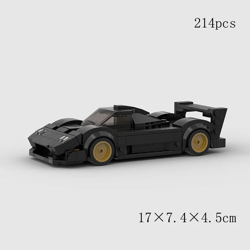 Speed Champions New City Technique Racing Car Old Classic  Sport Building Brick