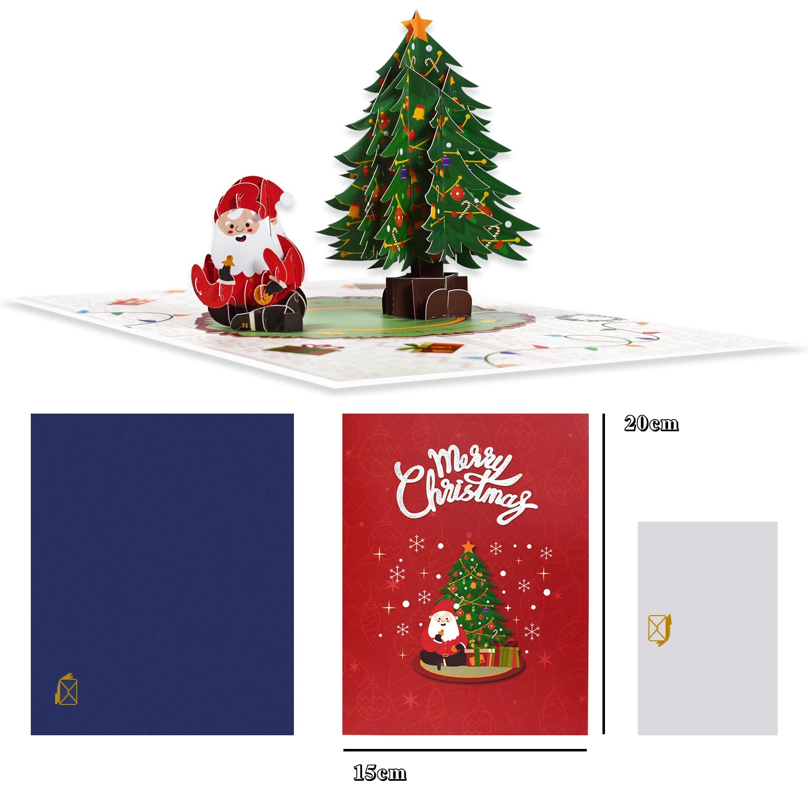 Merry Christmas Cards Christmas Tree Winter Gift Pop-Up Cards